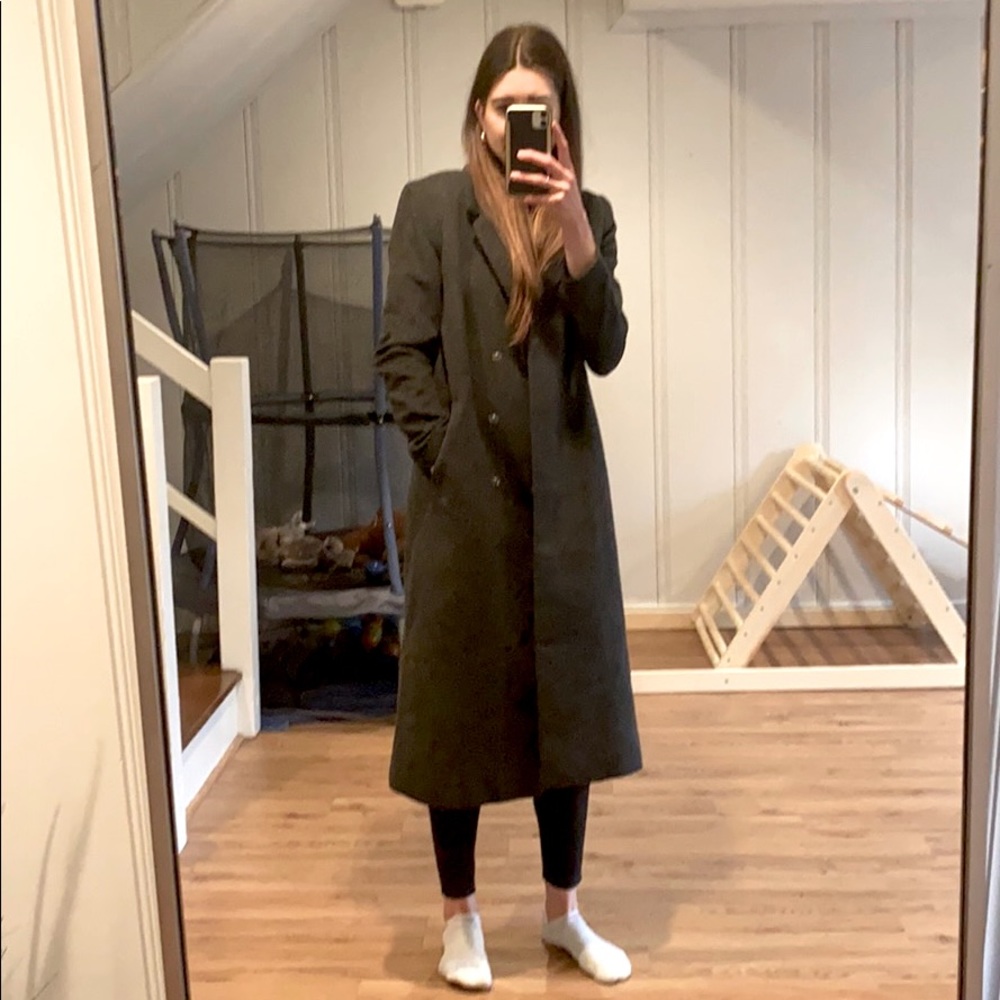 Menswear long coat gray size Small